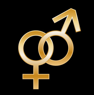 Male & Female Symbols (gold)