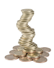 Tower from coins