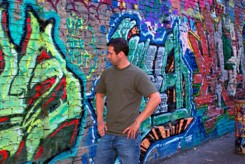 Obraz na płótnie Canvas Graffiti Wall