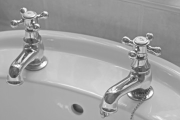 Bathroom taps and sink
