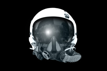 Der Helm eines Jetpiloten