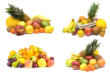 Different fruit sets isolated