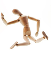 wooden man falling