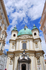 Fototapeta na wymiar Kościół Świętego Piotra w Wiedniu