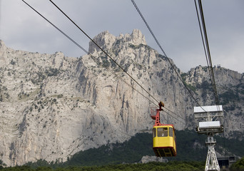 The Crimean sketches. View of Crimea from Cable car.