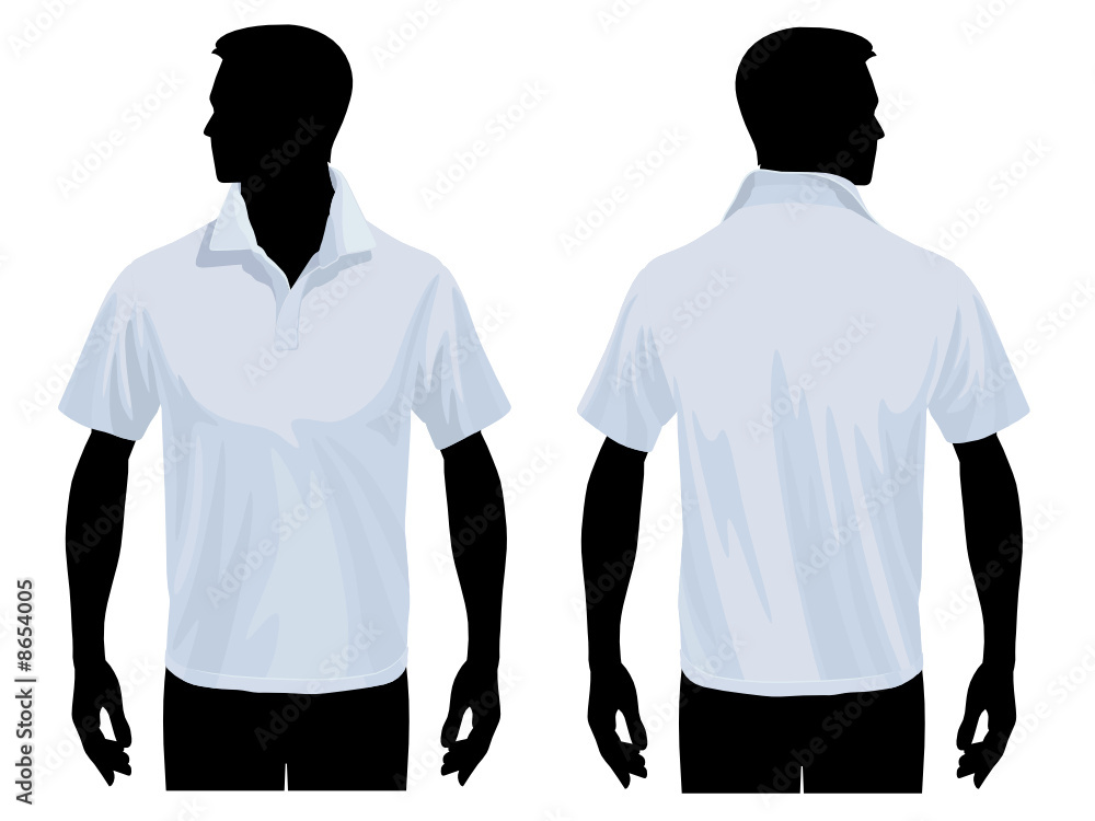 Poster men’s polo shirt template