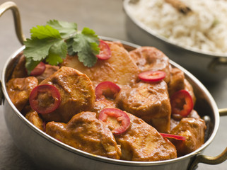 Chicken Chili Tikka Masala with Fragrant Basmati Rice