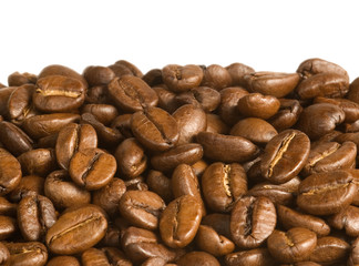 pile of coffee beans close-up