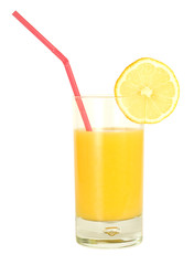 orange juice isolated on white