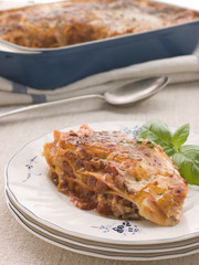 Portion of Lasagne with Basil
