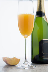 Glass of Peach Bellini
