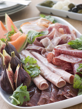Platter of cold meats