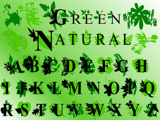 Green Leaf Alphabet