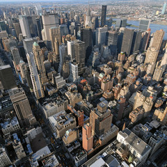Fototapeta na wymiar AERIAL VUE na Manhattanie (Nowy Jork, USA)