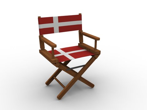 Chair with flag of Denmark