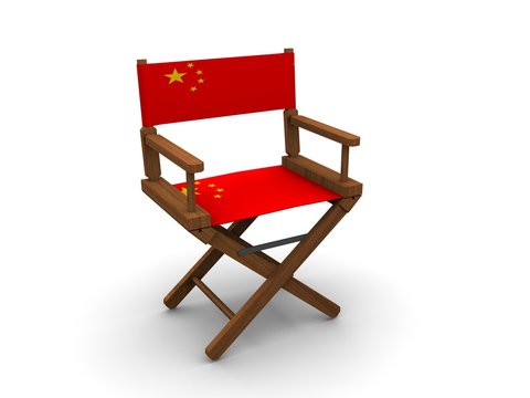 Chair with flag of China