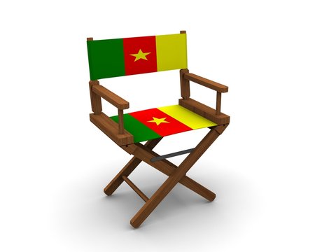 Chair with flag of Cameroon