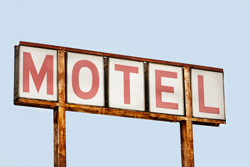 Faded motel sign