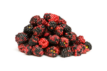 Lots of berries isolated on the white background