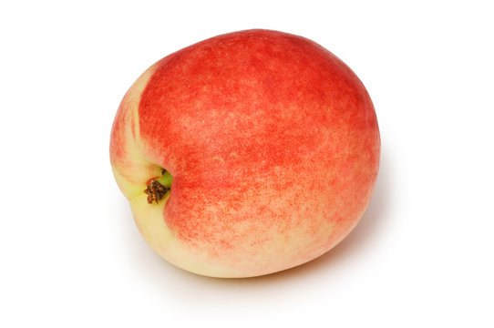 Red nectarine isolated on the white background