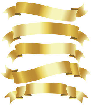 golden ribbons