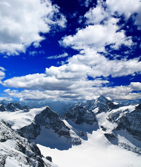 Landscape of a ski resort in Switzerland