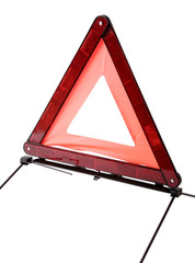 warning triangle and yellow waistcoat