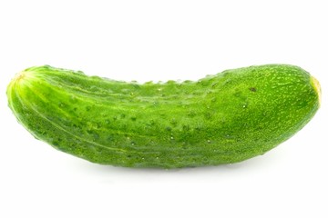One green cucumber