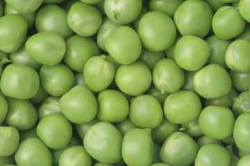Close-up of fresh green peas.