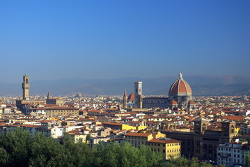 Fototapeta na wymiar Firenze: panorama dal Piazzale Michelangelo 3