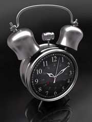 Alarm Clock. The big bell ensures wake up.