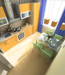 Interior of kitchen