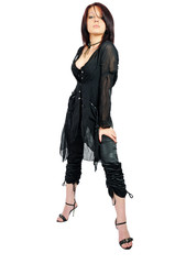 Beautiful posing girl in black