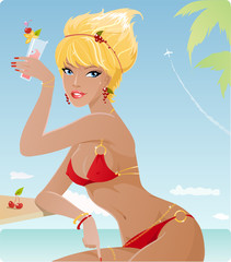 girl on the beach
