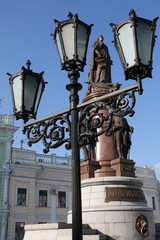 Fototapeta na wymiar Statue of Catherine the Great in Odesa