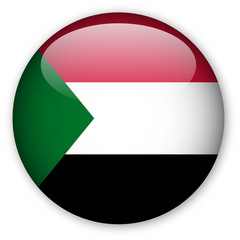 Fototapeta premium Sudanese flag button