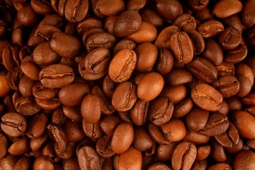 Deurstickers Coffee grains © polusvet