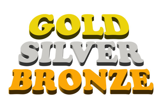 gold silver bronze