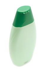 Green container for shampoo