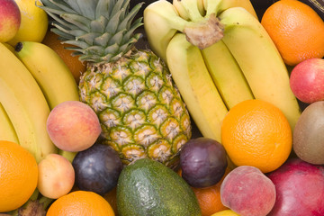 Mixed fruit closeup