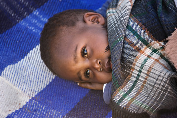 Sleepy  african child