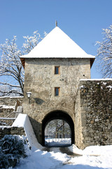 Main entrance in old 