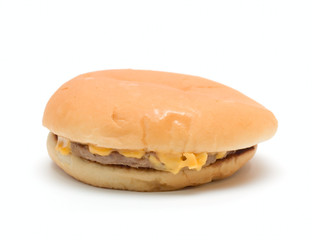 Cheeseburger isolated on white