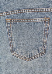 Fashionable Denim material with a pocket