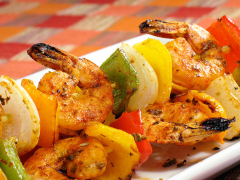 Sizzling Shrimp Kebabs