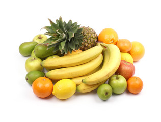 Fruits isolated on white