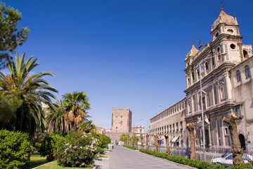 Fototapeta premium typical architecture detail of old sicilian town