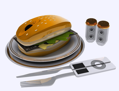 burger pc 3d