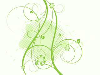 floral grangy abstract vector, elements for design.