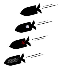 Vector Grafic Comic Rockets